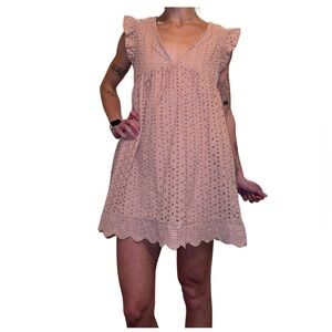 🌷 Amazon Brand Blush Pink Tiered Dress 🌷Size Small